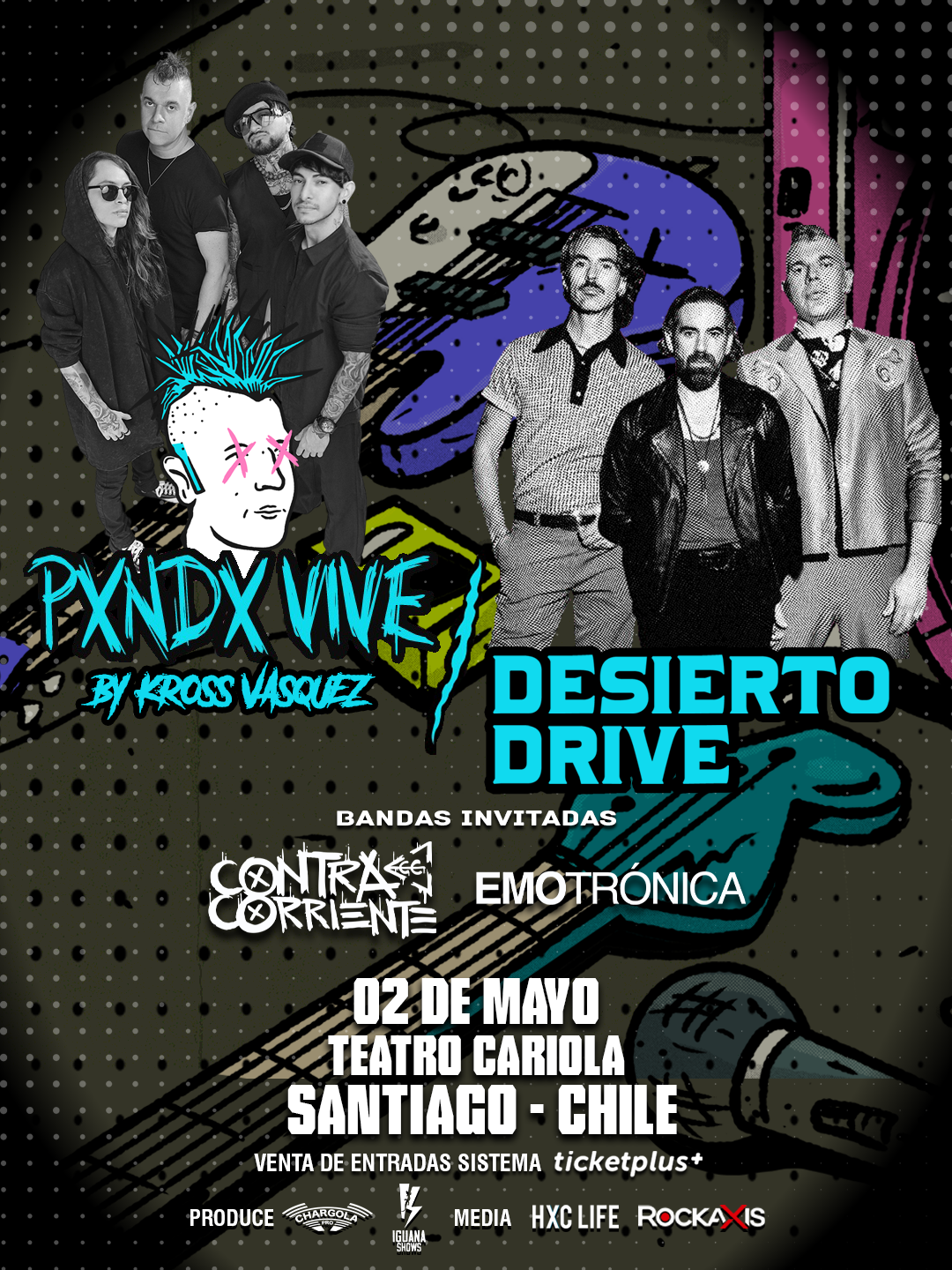 Shows de Desierto Drive y Pxndx Vive tendrán presencia chilena